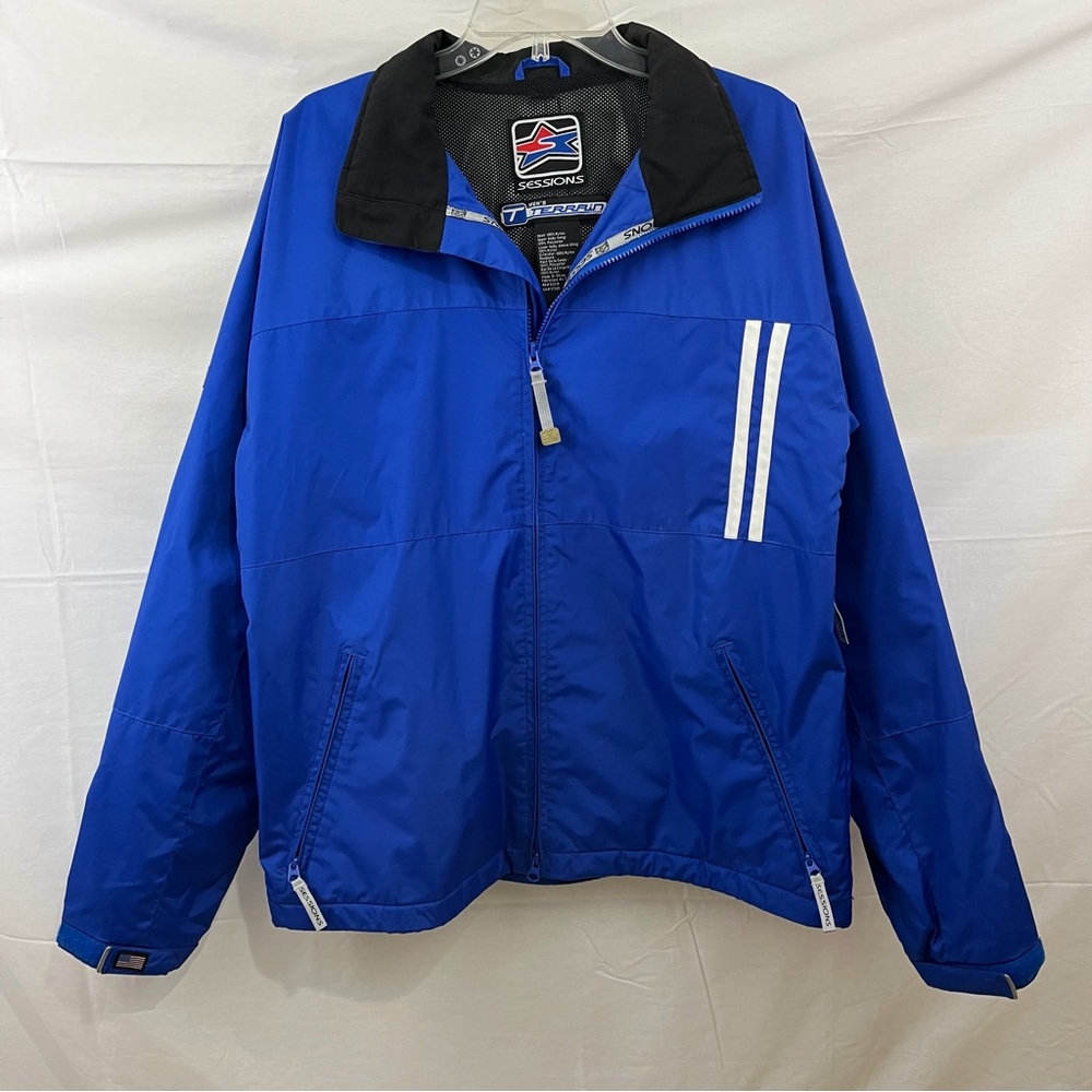 Sessions Terrain Series Blue Winter Snowboard Ski Jacket Size Large